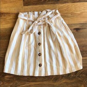 Ultra High Rise Button-Up Skirt